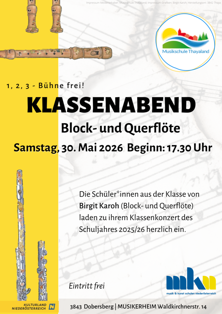 Klassenabend Quer- und Blockflöte
